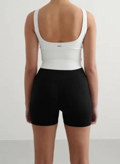 Aim'n Sykkelshortser Black Ribbed Midi Biker Shorts