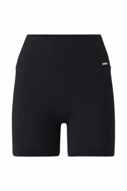 Aim'n Sykkelshortser Black Ribbed Midi Biker Shorts
