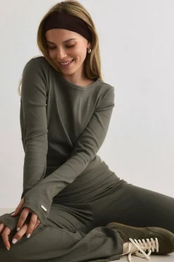 Aim'n Topp Ease Ribbed Long Sleeve Top