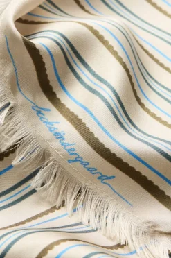 Becksöndergaard Silkeskjerf Scallopia Striped Sia Scarf