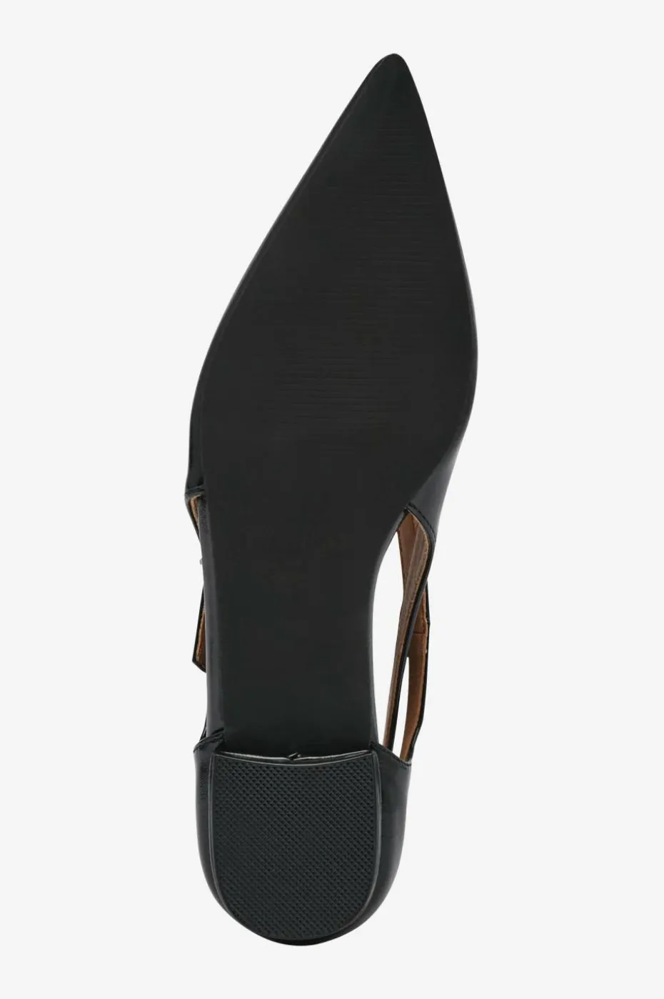 Bianco Ballerinasko Biabari Cut Out Pointy Flat Faux Leather
