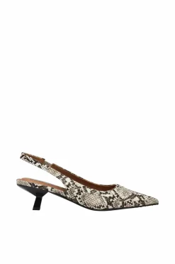 Bianco Pumps biaKristin Kitten Heel Slingback Faux Snake