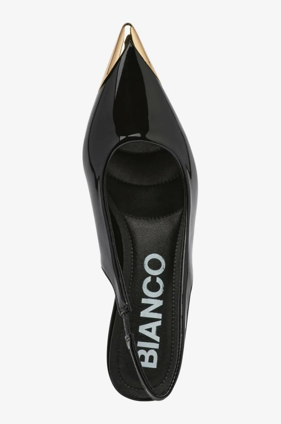Bianco Pumps biaKristin Kitten Heel Slingback Metal Toecap Patent