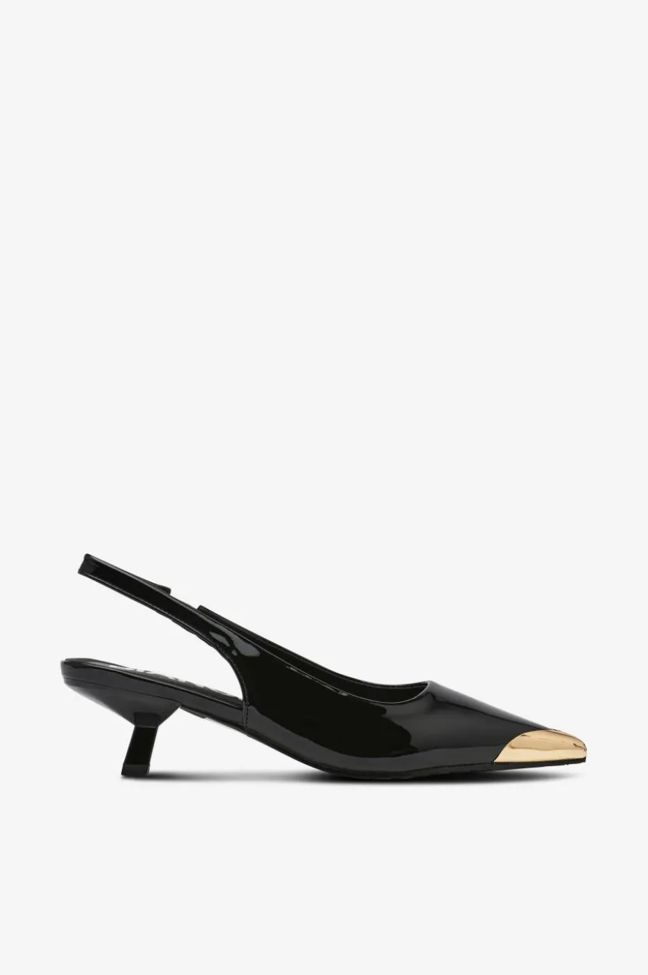 Bianco Pumps biaKristin Kitten Heel Slingback Metal Toecap Patent