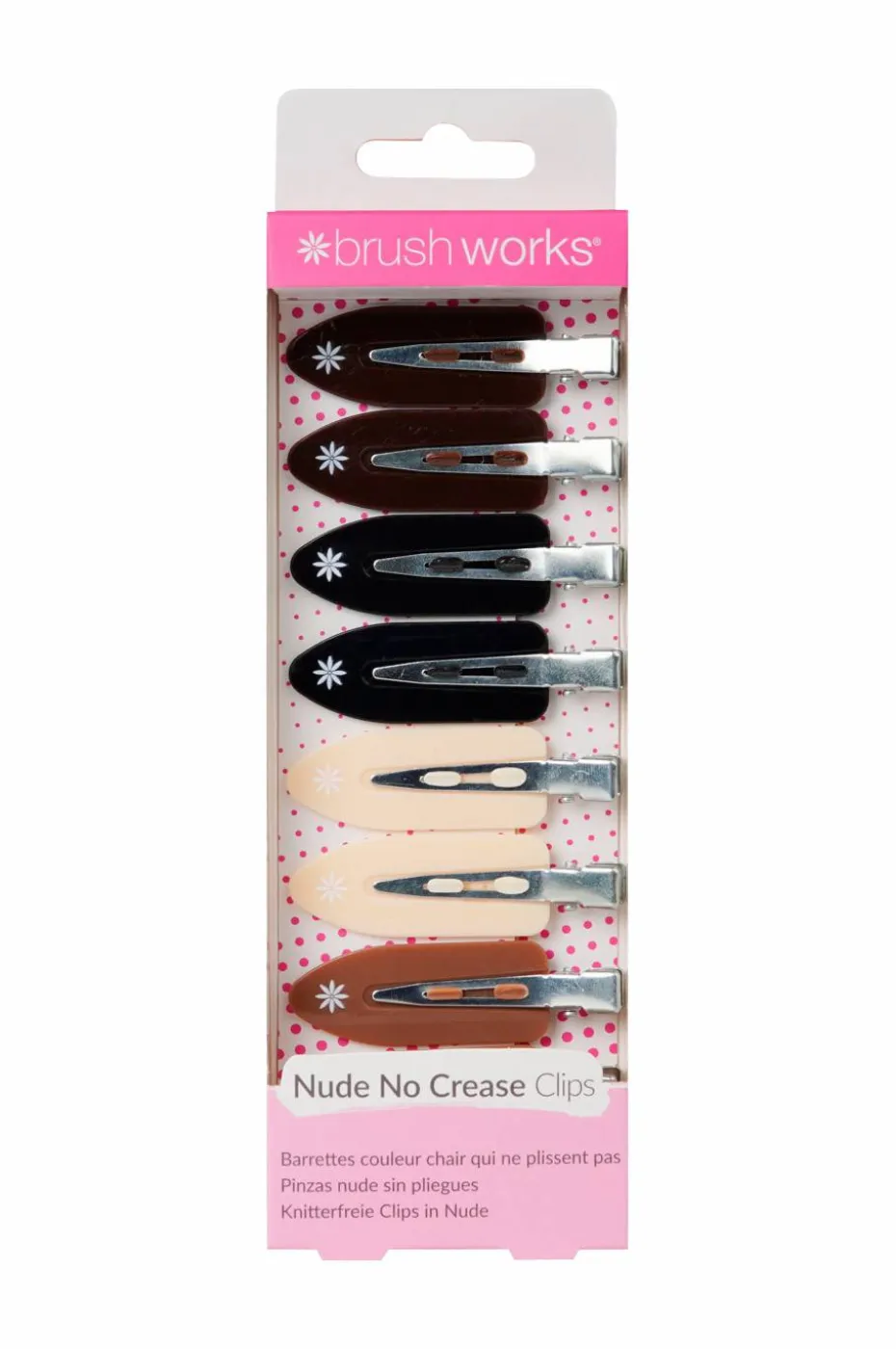 Brushworks Nude No Crease Hair Clips 8-pk