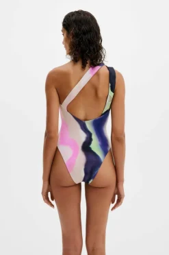 By Malina Badedrakt Lonita Gold Embellished Multiway Swimsuit