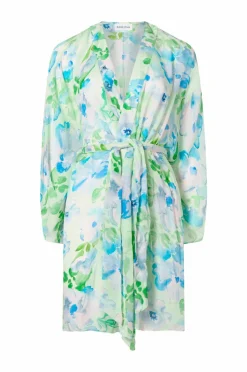 By Malina Kaftan Ace Tie Front Mini Kaftan