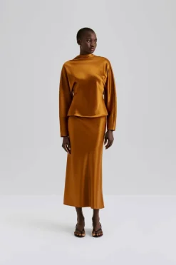 By Malina Maxi skjørt Aubree Satin Maxi Skirt