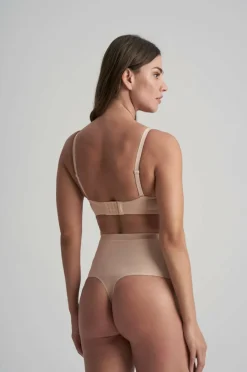 Bye Bra Shapingtruse Waist Control Thong | Beige - firm support