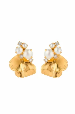 Caroline Svedbom Øreringer Lumi Pearl Earringsgold