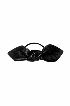 Corinne Leather Bow Big Hair Tie