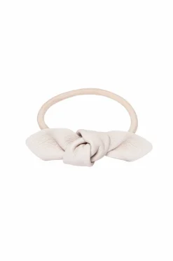Corinne Leather Bow Small Hair Tie