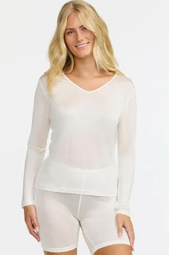 Damella Topp Long Sleeve i silke