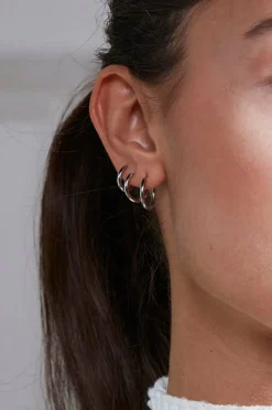 Edblad Øreringer Triple Pair Hoops Steel