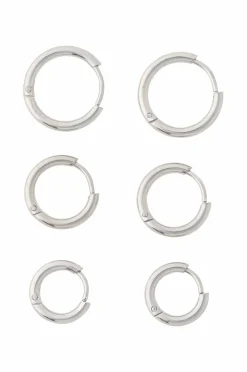Edblad Øreringer Triple Pair Hoops Steel