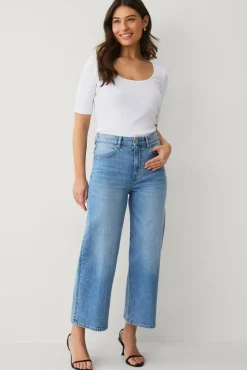 Ellos Collection Avkortede jeans med brede bein