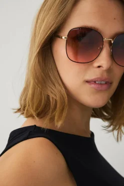 Ellos Collection Avrundet solbrille med metallramme