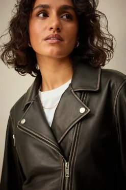 Ellos Collection Biker jakke i skinn Premium