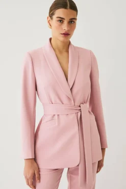 Ellos Collection Blazer med slips og sjalkrage