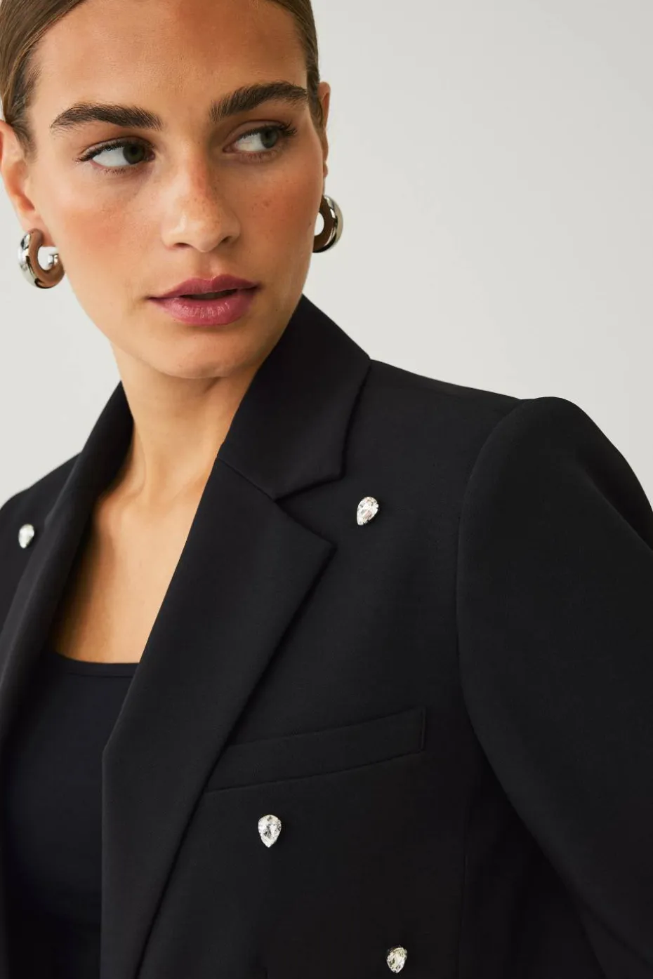 Ellos Collection Blazer med rhinstener