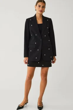 Ellos Collection Blazer med rhinstener
