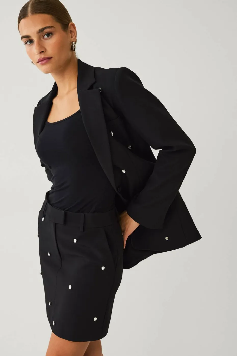 Ellos Collection Blazer med rhinstener