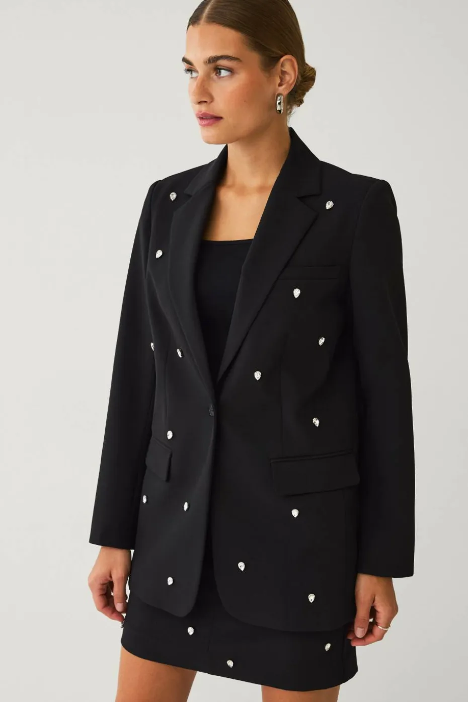 Ellos Collection Blazer med rhinstener