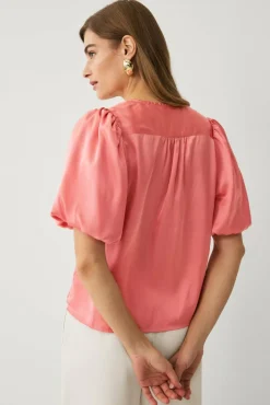 Ellos Collection Bluse i sateng