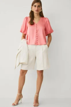 Ellos Collection Bluse i sateng