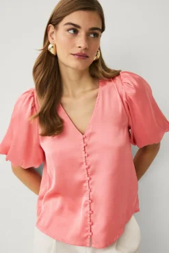 Ellos Collection Bluse i sateng