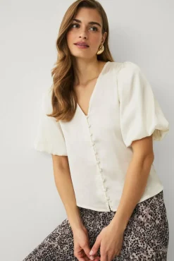 Ellos Collection Bluse i sateng