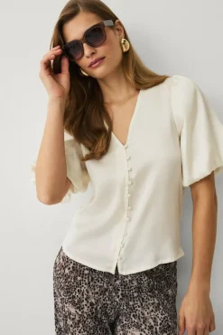Ellos Collection Bluse i sateng