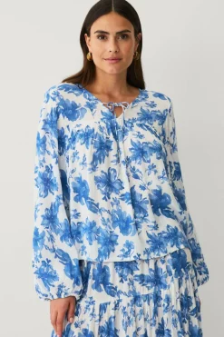 Ellos Collection Bluse i krøllete viskose