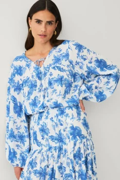 Ellos Collection Bluse i krøllete viskose