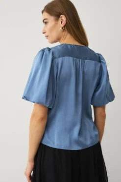 Ellos Collection Bluse i sateng