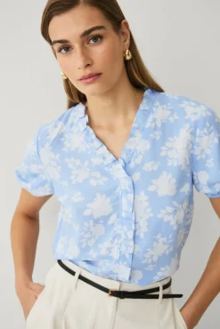 Ellos Collection Bluse med volang