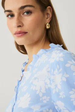 Ellos Collection Bluse med volang