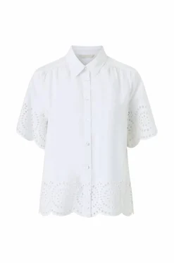 Ellos Collection Bluse med brodert hullmønster