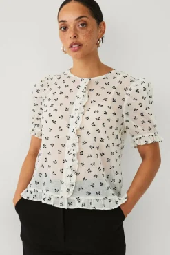 Ellos Collection Bluse med volanger