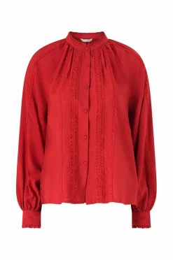 Ellos Collection Bluse med blondedetaljer