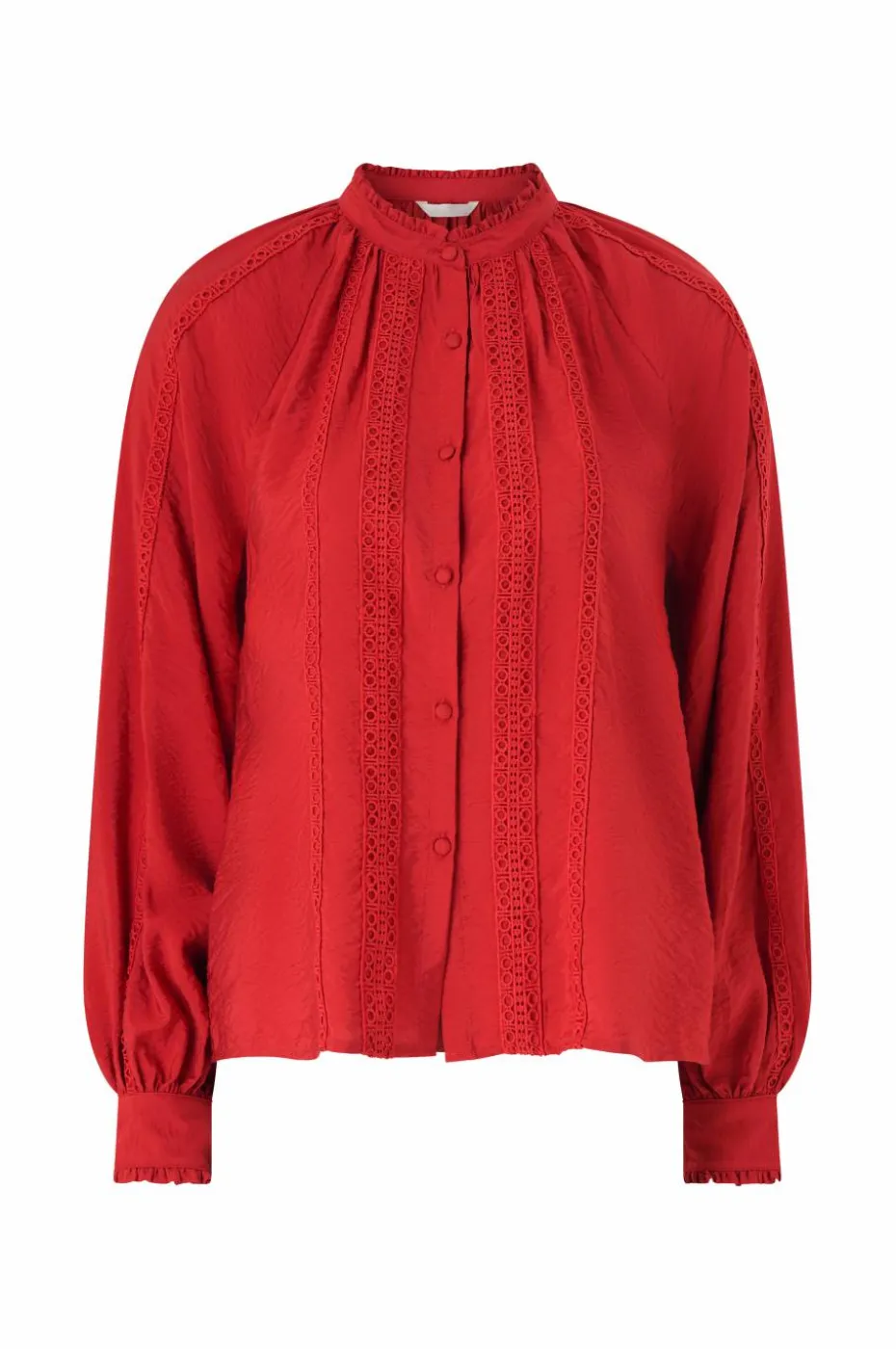 Ellos Collection Bluse med blondedetaljer