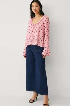 Ellos Collection Bluse med volanger