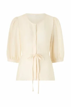 Ellos Collection Bluse med knytbar tråd