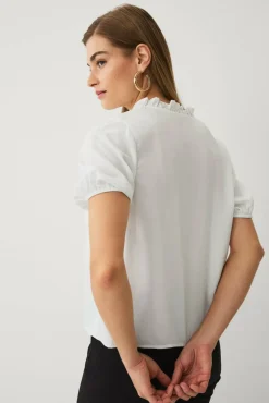 Ellos Collection Bluse med volang