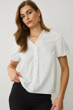 Ellos Collection Bluse med volang