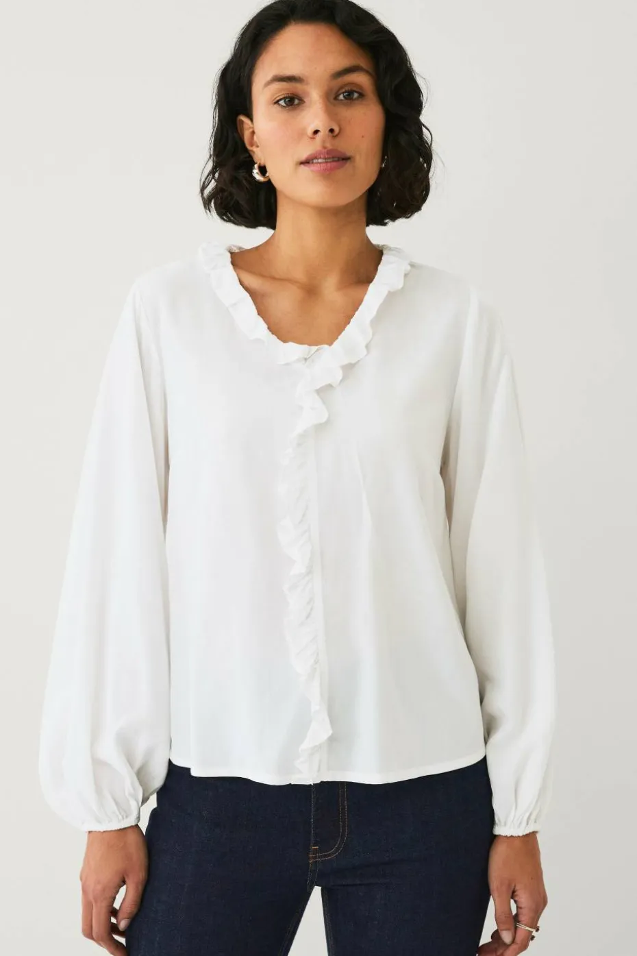 Ellos Collection Bluse med volanger