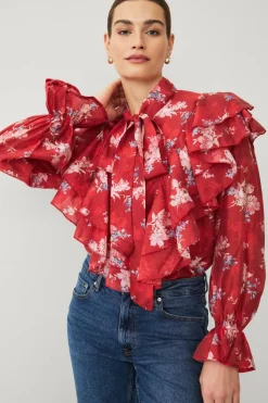 Ellos Collection Bluse med volanger