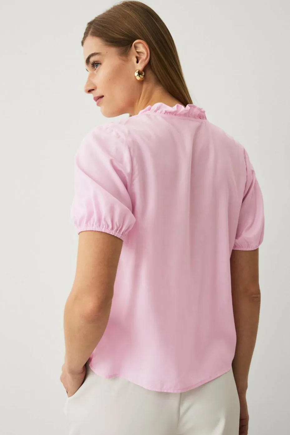 Ellos Collection Bluse med volang