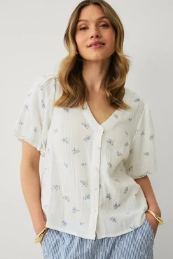 Ellos Collection Bluse med ballongermer