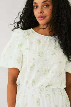 Ellos Collection Bluse med puffermer